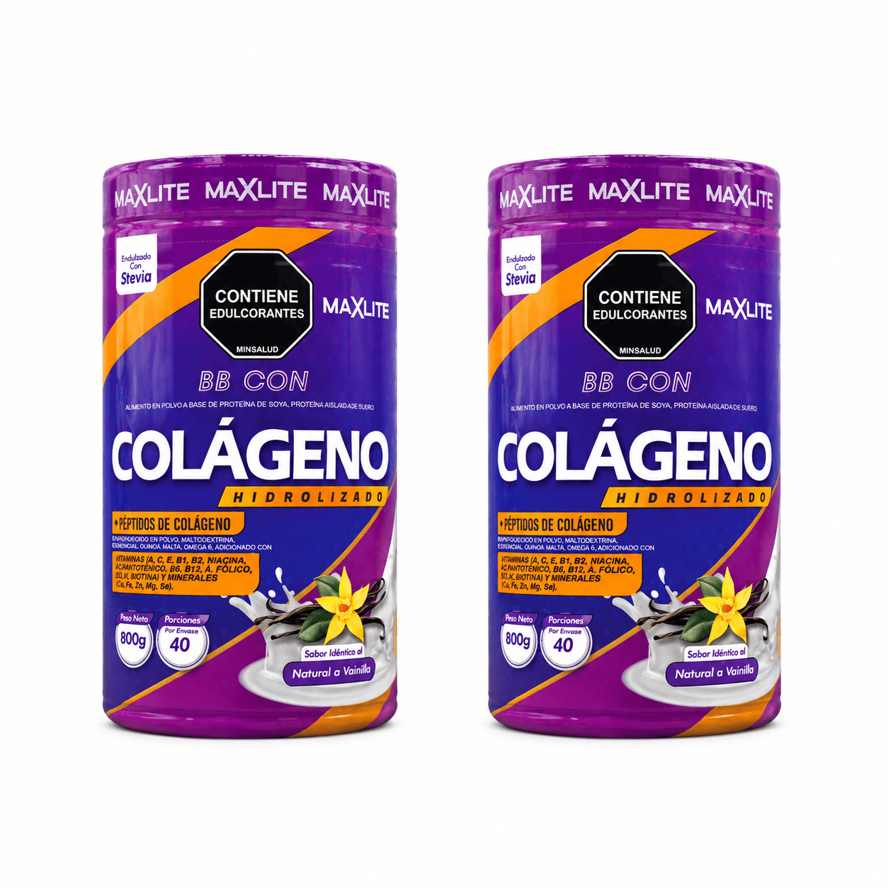 2 tarros de MaxLite Colágeno con Resveratrol