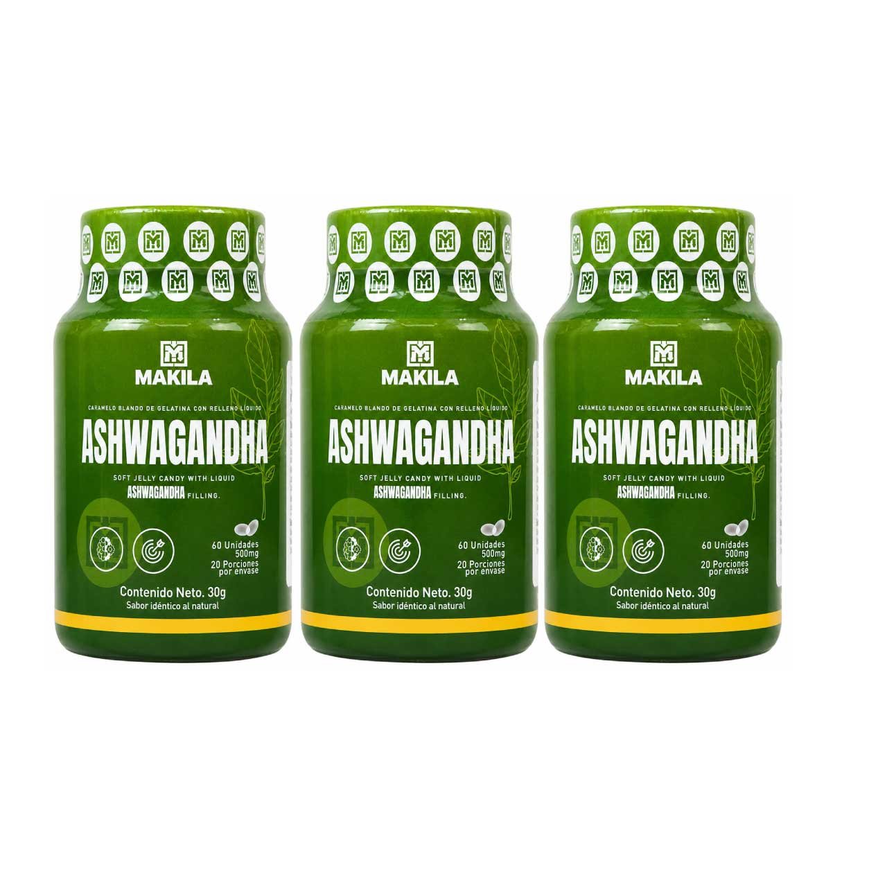 3 Frascos de MAKILA Ashwagandha