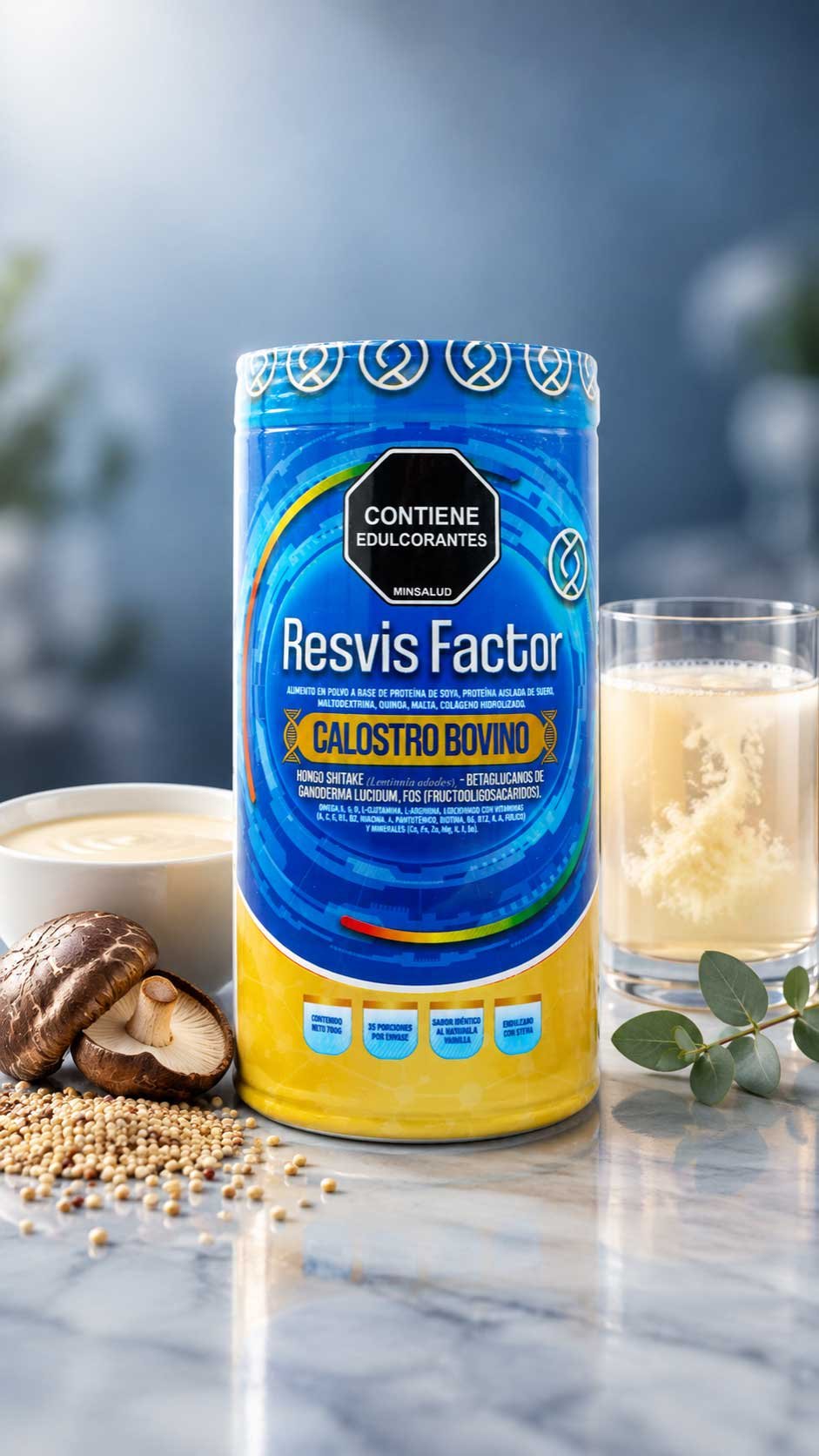 Resvis Factor, calostro bovino premium sabor vainilla