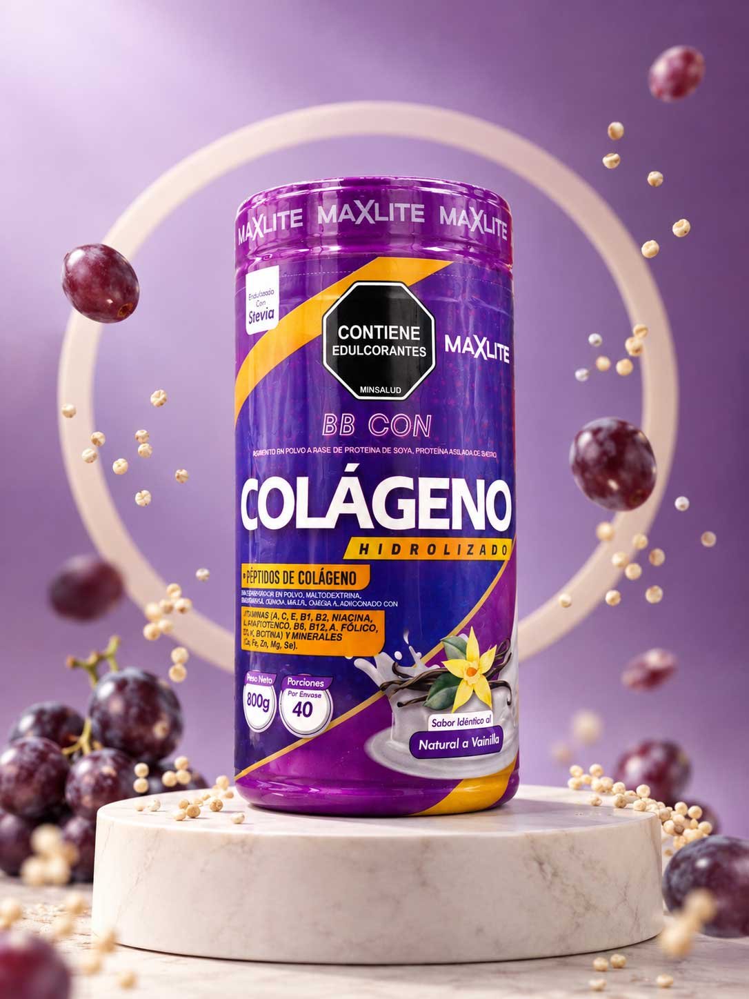 Envase de MaxLite Colágeno Hidrolizado con Resveratrol